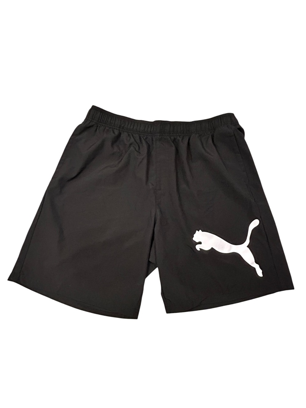 Puma Black Athletic Shorts with White Puma Cat Logo XL Men’s Drawstring